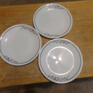 Corelle ROSEMARIE Set of 3 Tulip Green Salad Luncheon Plates 8.5” Vintage
